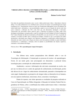 (Videoclipes e blogs-Contribui&ccedil;&otilde;es para aprendizagem de L&iacute;ngua