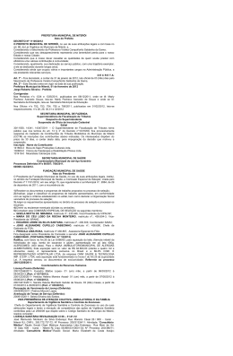 PREFEITURA MUNICIPAL DE NITER&Oacute;I Atos do Prefeito DECRETO