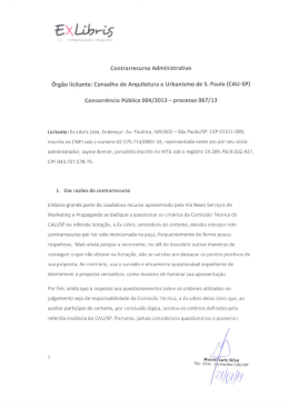 Impugna&ccedil;&atilde;o ao Recurso Administrativo &ndash; EXLIBRIS
