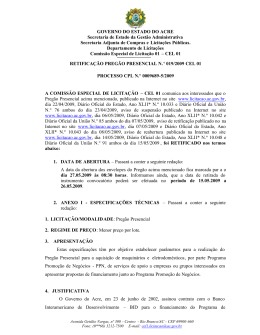 GOVERNO DO ESTADO DO ACRE Secretaria de Estado da Gest&atilde;o