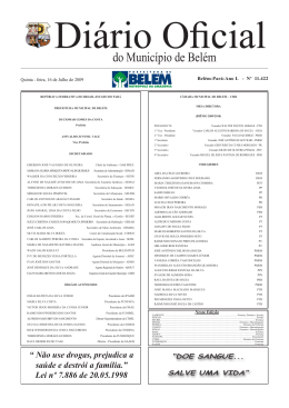 do Munic&iacute;pio de Bel&eacute;m
