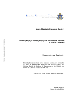 Maria Elizabeth Bueno de Godoy Rumor(&Phi;ή&micro;&eta;) e Raz&atilde;o(&Lambda;ό&gamma;&omicron;&sigmaf;) em