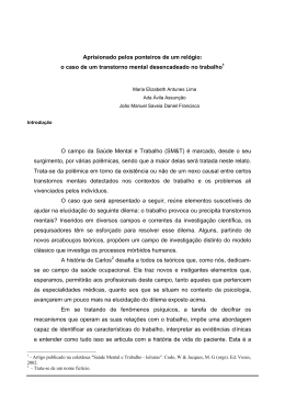 Aprisionado pelos ponteiros de um rel&oacute;gio: o caso de um