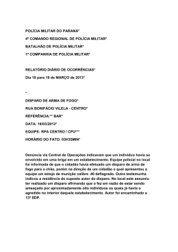 POL&Iacute;CIA MILITAR DO PARAN&Aacute;* 4&ordm; COMANDO REGIONAL DE