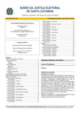 di&aacute;rio da justi&ccedil;a eleitoral de santa catarina