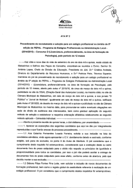 Ata n.º 2 - Câmara Municipal de Matosinhos