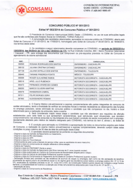 Edital n&ordm; 002/2014