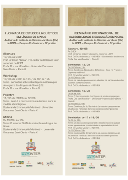 II JORNADA DE ESTUDOS LINGU&Iacute;STICOS EM L&Iacute;NGUA DE SINAIS