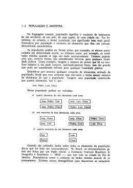 1.3 POPULA&Ccedil;&Atilde;O E AMOSTRA