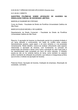 6.01.00.00-1 DIREITO QUEST&Otilde;ES POL&Ecirc;MICAS SOBRE - PUC-SP