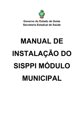 manual de instala&ccedil;&atilde;o do sisppi m&oacute;dulo municipal