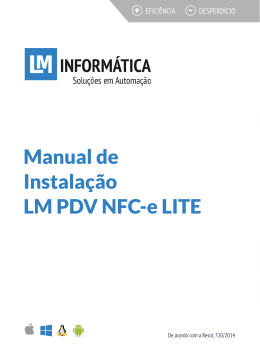 Manual de Instalação LM PDV NFC-e LITE