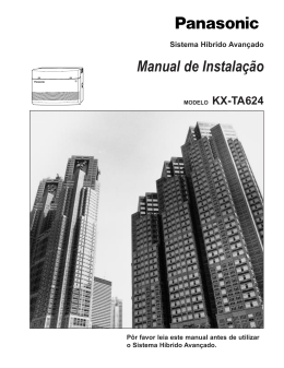 Manual de Instalação Panasonic KXTA308/616/624