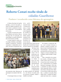 Roberto Cestari recebe título de cidadão Guaribense