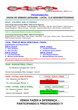 Programa&ccedil;&atilde;o Jogos 05-09