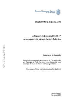 Elizabeth Maria da Costa &Aacute;vila A Imagem de Deus em Sf