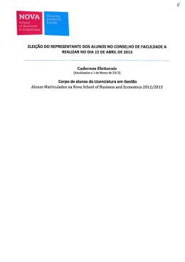 Licenciatura Gestão - Nova School of Business and Economics