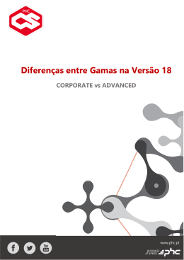 Diferen&ccedil;as entre Gamas na Vers&atilde;o 18