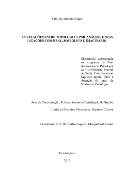 Fabricio Antonio Raupp AS RELA&Ccedil;&Otilde;ES ENTRE TOPOLOGIA E