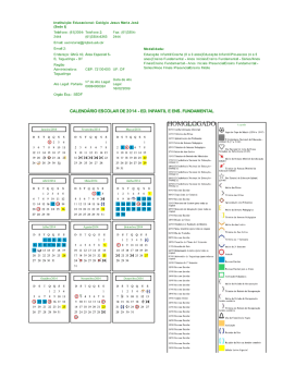 Calendário - Colégio Jesus Maria José