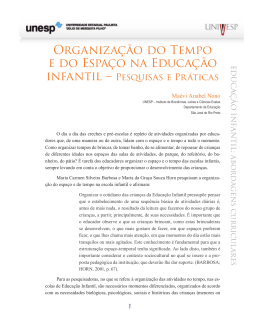 Organiza&ccedil;&atilde;o do Tempo e do Espa&ccedil;o na Educa&ccedil;&atilde;o