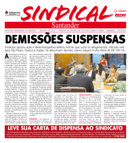 Santander - Sindicato dos Banc&aacute;rios e Financi&aacute;rios de S&atilde;o Paulo