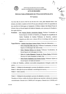 Ata nº 1 - Instituto Politécnico de Santarém