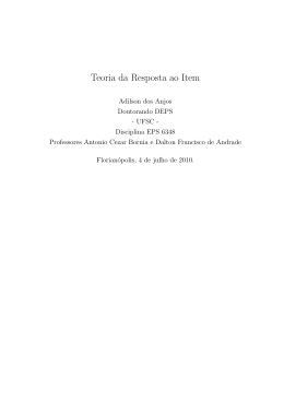 2 Teoria da resposta ao item