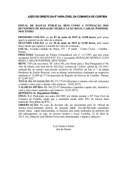 JU&Iacute;ZO DE DIREITO DA 8 VARA C&Iacute;VEL DA COMARCA