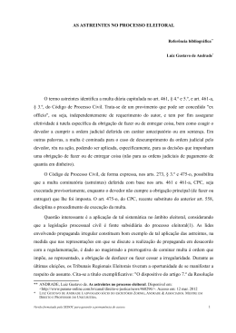 ANDRADE, Luiz Gustavo de. As astreintes no processo eleitoral.