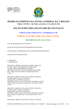 di&aacute;rio eletr&ocirc;nico da justi&ccedil;a federal da 3&ordf; regi&atilde;o se&ccedil;&atilde;o judici&aacute;ria do