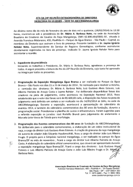 ATA DA Zf-IÊ REUNIÃO EXTRAORDINÁRIA DE DIRETORIA