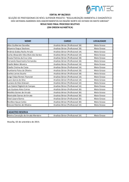 RESULTADO FINAL PROCESSO SELETIVO