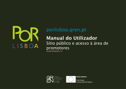 porlisboa.qren.pt Manual do Utilizador