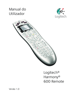 User Manual Manual do Utilizador Logitech® Harmony® 600 Remote