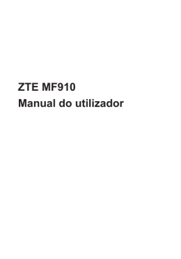 ZTE MF910 Manual do utilizador