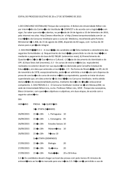 EDITAL DE PROCESSO SELETIVO DE 26 e 27 DE SETEMBRO DE