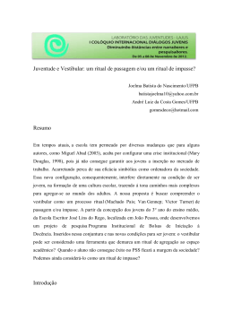 Juventude e Vestibular: um ritual de passagem e/ou - Lajus