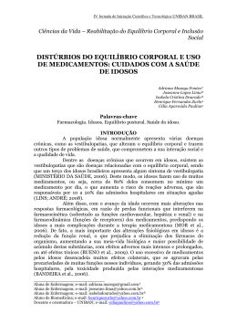 dist&uacute;rbios do equil&iacute;brio corporal e uso de medicamentos