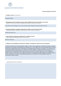 Introdu&ccedil;&atilde;o &agrave; B&iacute;blia Licenciatura Ci&ecirc;ncias Religiosas,sem.ver&atilde;o