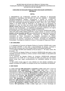 Edital - Governo do Estado do Rio de Janeiro