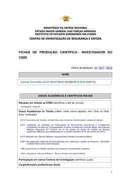 Produ&ccedil;&atilde;o Cientifica - Instituto de Estudos Superiores Militares