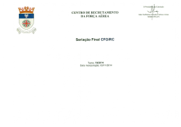 Seria&ccedil;&atilde;o Final CFOIRC - For&ccedil;a A&eacute;rea Portuguesa