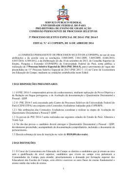 SERVI&Ccedil;O P&Uacute;BLICO FEDERAL UNIVERSIDADE - Ceps