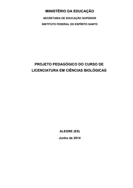 Licenciatura em Ci&ecirc;ncias Biol&oacute;gicas jul_2014