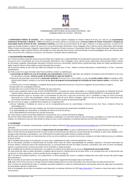 Edital - Universidade Federal de Alagoas