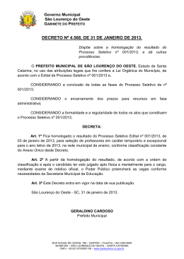 Decr4568 - Homologa Resultado PS 01-2013