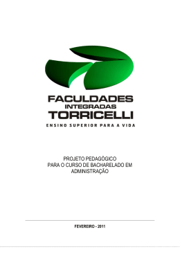 projeto pedag&oacute;gico para o curso de bacharelado em administra&ccedil;&atilde;o