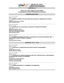 Profa. Dra. Maria Regina Clivati Capelo Coordenadoria Central de