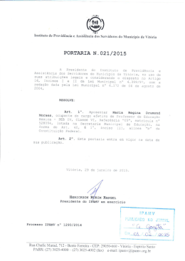 portaria n&ordm; 21/2015